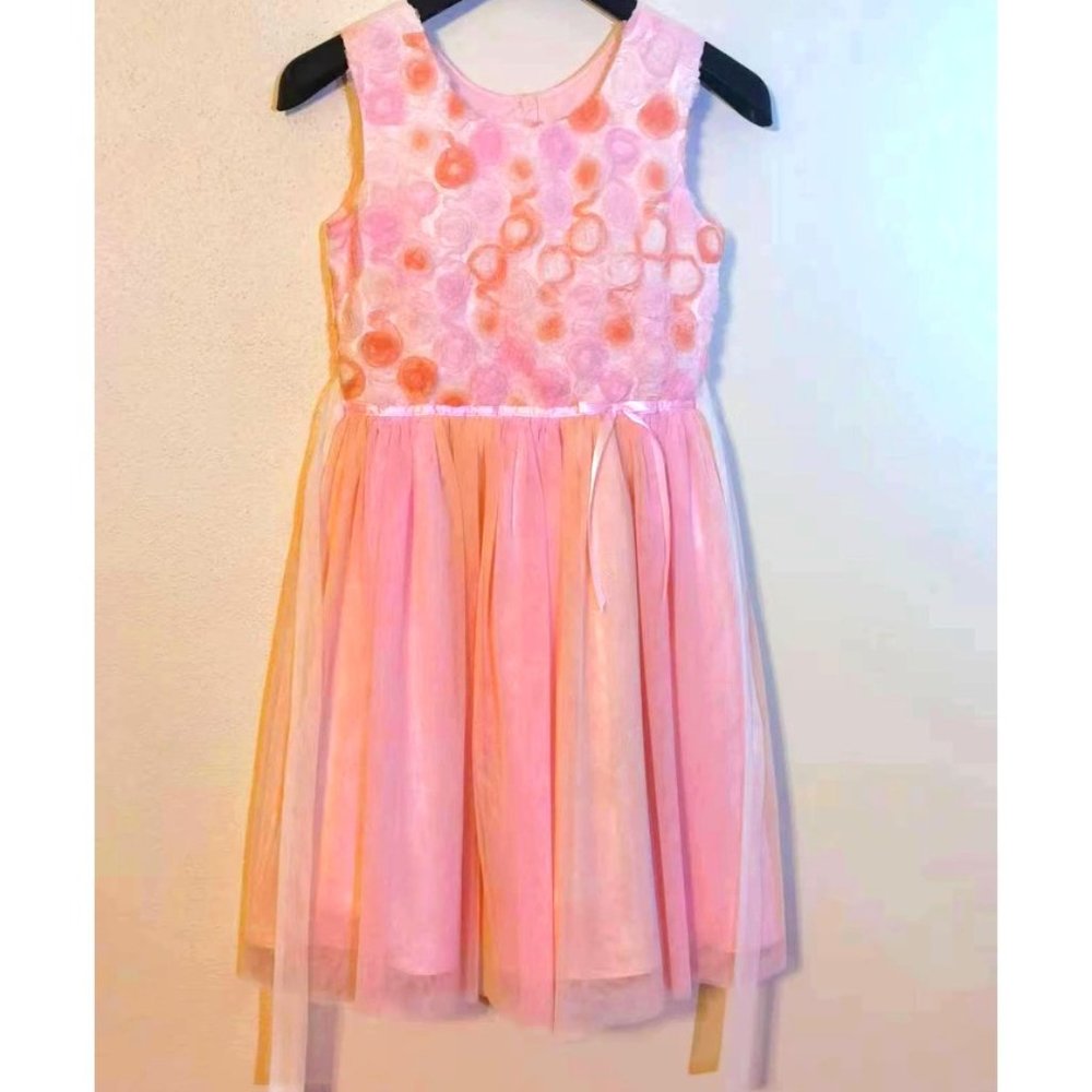 Jona Michelle Tulle Pink Girls Flower Dress